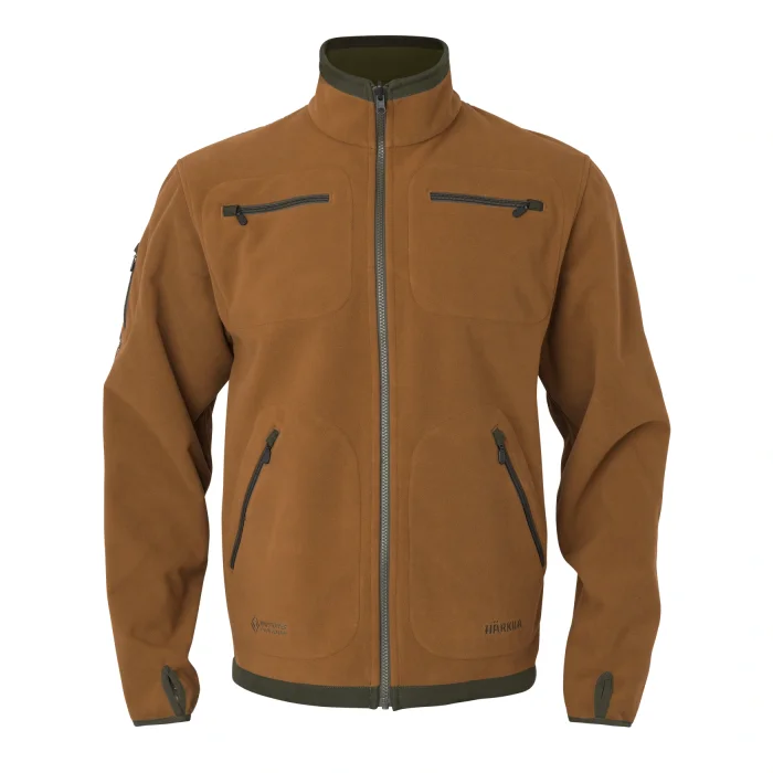 Polarowa kurtka dwustronna HARKILA Kamko Fleece - Forest night/Rustique clay GORE-TEX WINDSTOPPER (102500256)