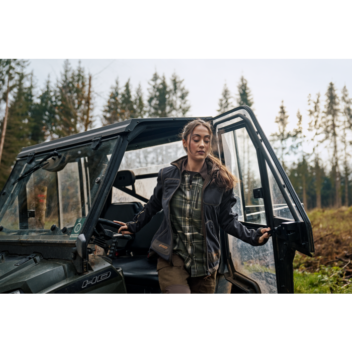 Polarowa kurtka dwustronna damska Harkila Kamko Willow Green / Deep Well Purple (10298003900)