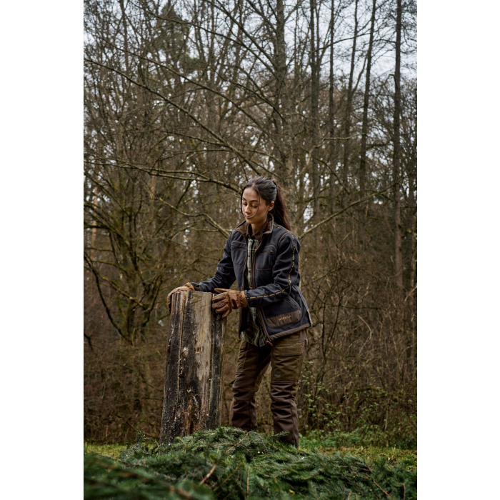 Polarowa kurtka dwustronna damska Harkila Kamko Willow Green / Deep Well Purple (10298003900)