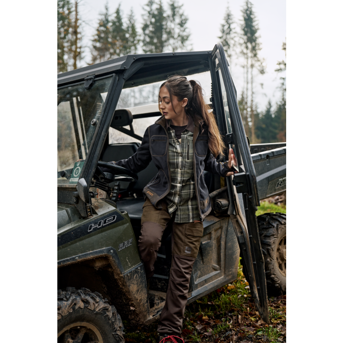 Polarowa kurtka dwustronna damska Harkila Kamko Willow Green / Deep Well Purple (10298003900)