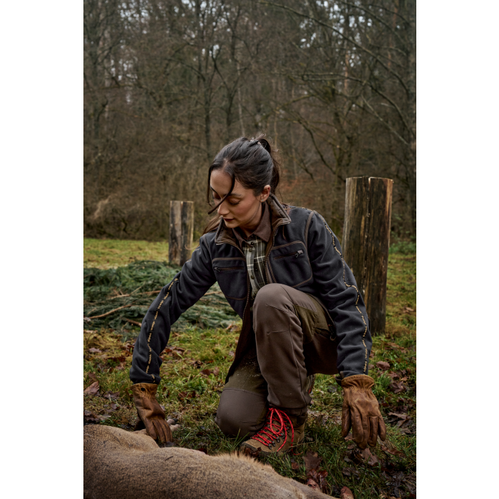 Polarowa kurtka dwustronna damska Harkila Kamko Willow Green / Deep Well Purple (10298003900)