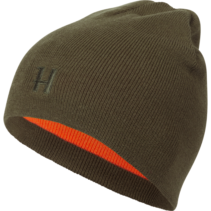 Dwustronna czapka Harkila reversible beanie - Willow green/Orange (105080099)