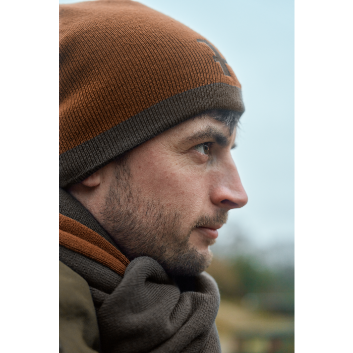 Dwustronna czapka Harkila reversible beanie - Shadow brown/Rustique clay (105081042)