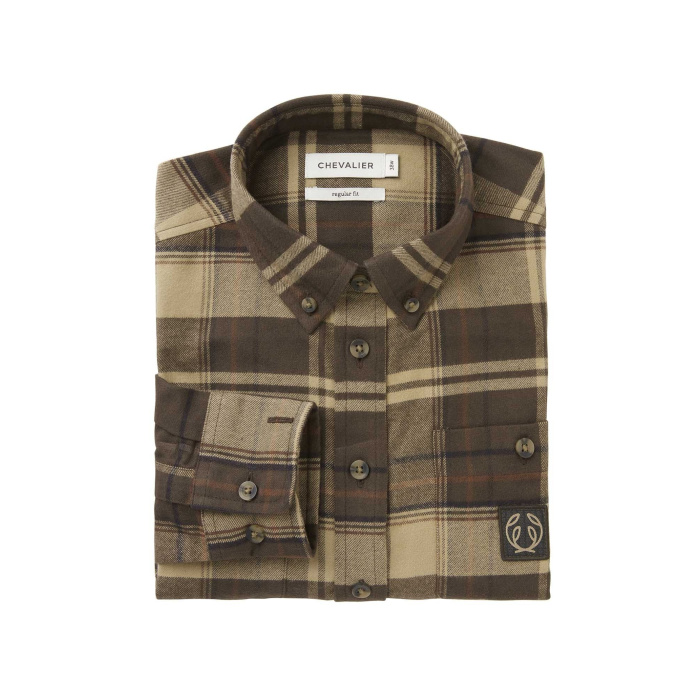 Koszula damska Chevalier Heron - Soil Brown Checked (1060209C7011)