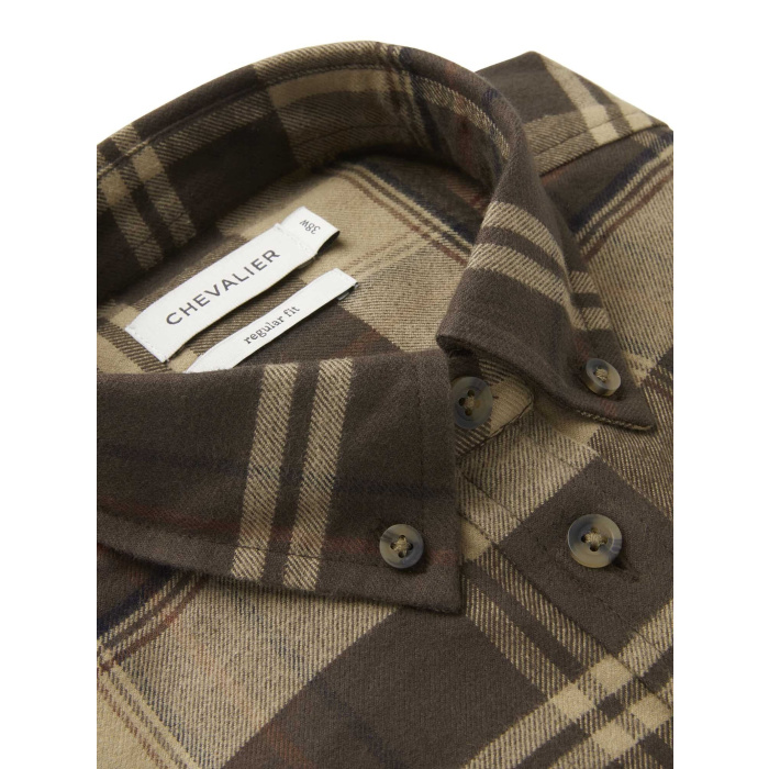 Koszula damska Chevalier Heron - Soil Brown Checked (1060209C7011)