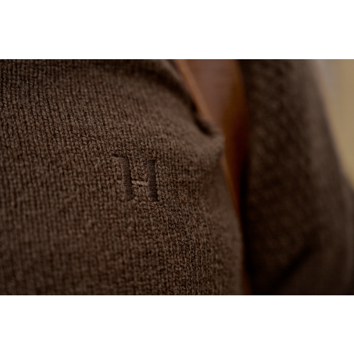 Sweter Harkila Vincent merino half zip - Demitasse brown (106081016)