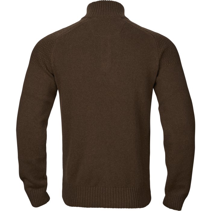 Sweter Harkila Vincent merino half zip - Demitasse brown (106081016)