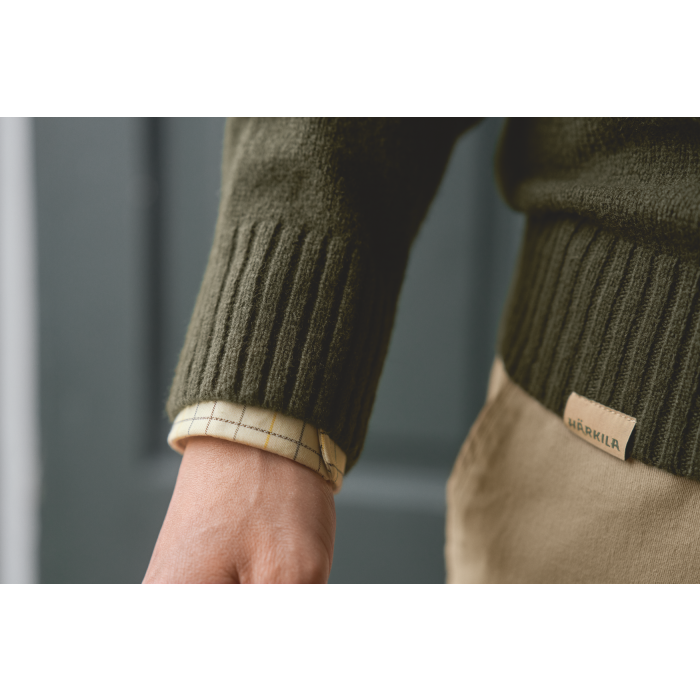 Sweter HARKILA Vincent Merino v-neck - Rosin (10609004700)