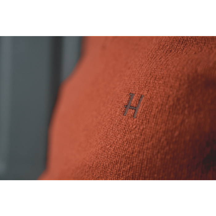 Sweter HARKILA Vincent Merino v-neck - Bombay brown (10609006500)