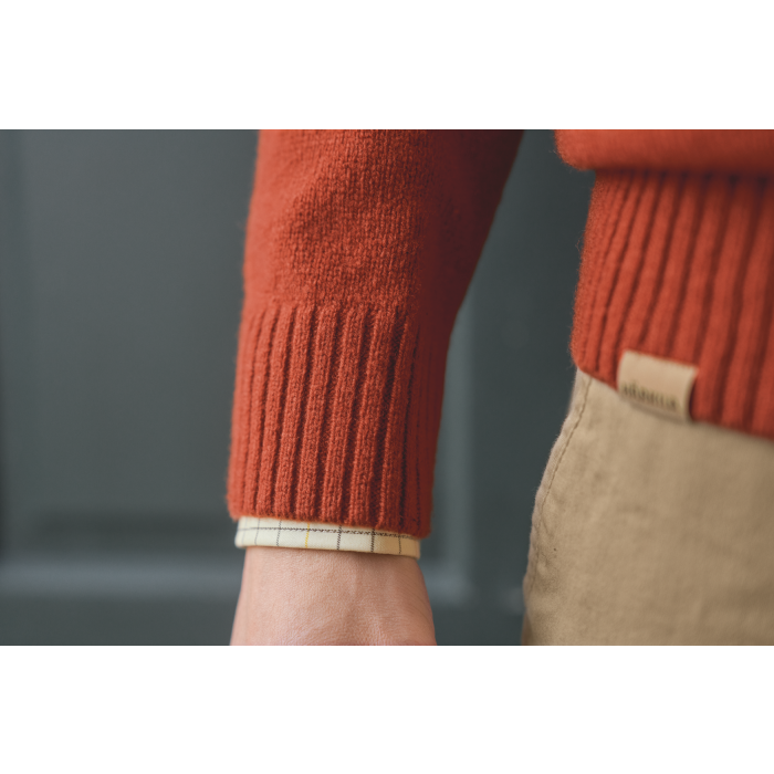 Sweter HARKILA Vincent Merino v-neck - Bombay brown (10609006500)