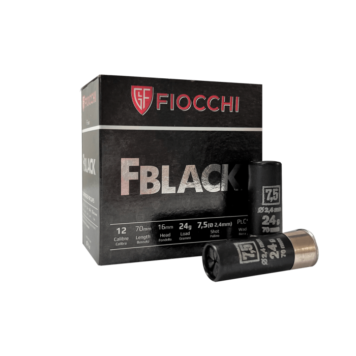 Amunicja śrutowa Fiocchi F LINE F BLACK 12/70 24g 7,5 (TRAP)