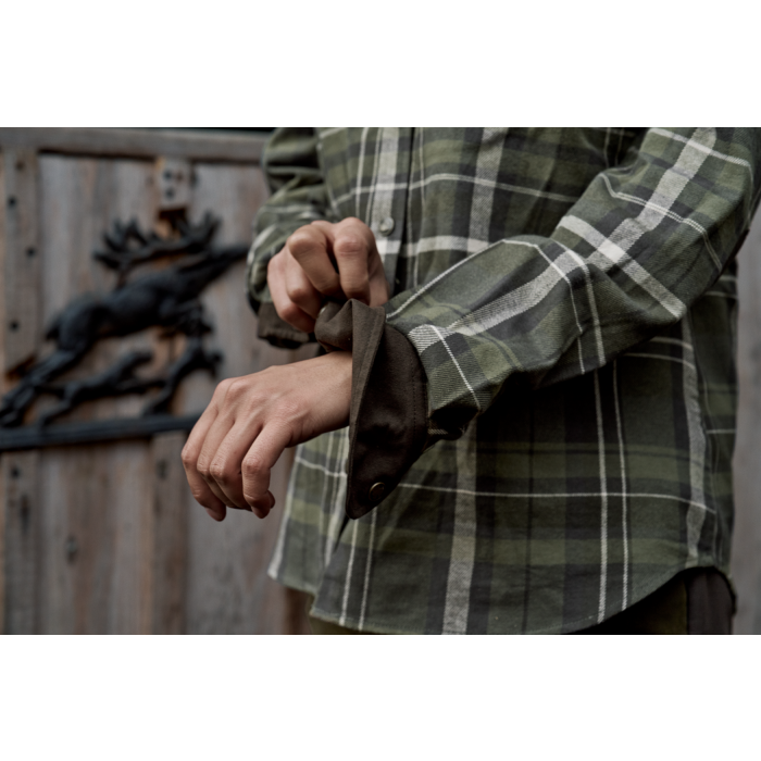 Damska koszula z długim rękawem Harkila Pajala OLIVE CHECK 1007227101