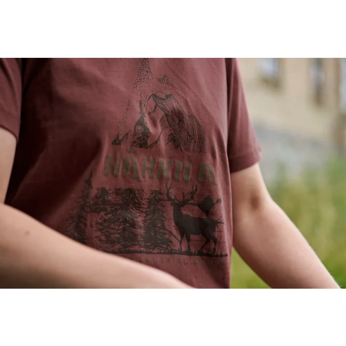 Koszulka damska HARKILA -  Nature S/S Hot Chocolate (108304012)