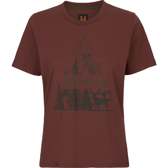Koszulka damska HARKILA -  Nature S/S Hot Chocolate (108304012)