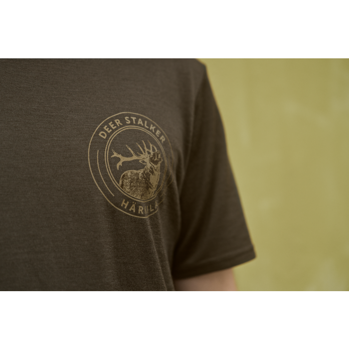 Koszulka HARKILA - Game S/S - Willow green stag (108550188)