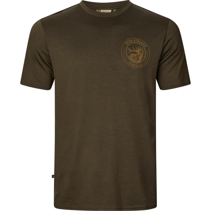 Koszulka HARKILA - Game S/S - Willow green stag (108550188)