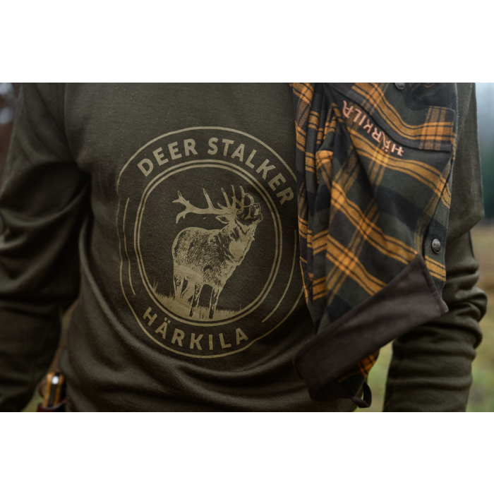 Koszulka Harkila Game L/S - Willow green stag (108570188)