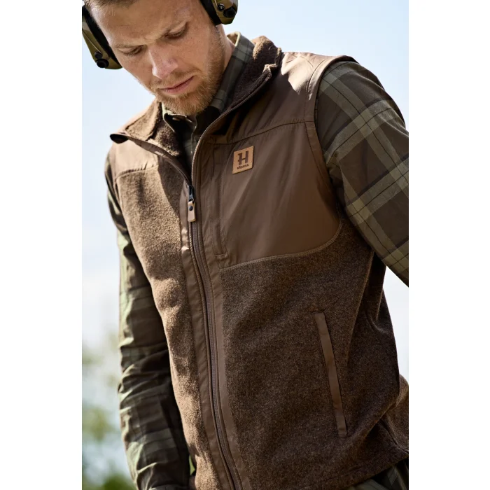 Kamizelka HARKILA Kalix Fleece - Dark Earth (109260143)