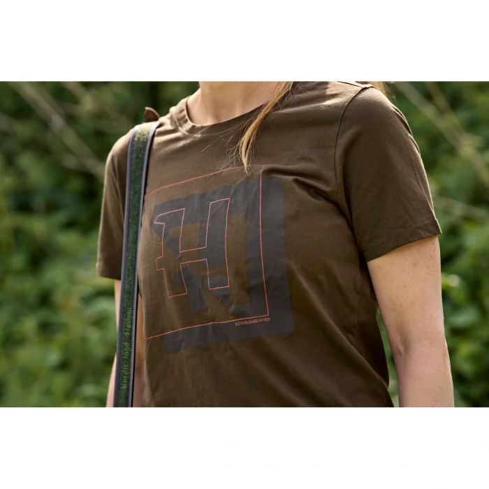 Koszulka damska HARKILA  H-logo S/S - Willow green (10962002900)
