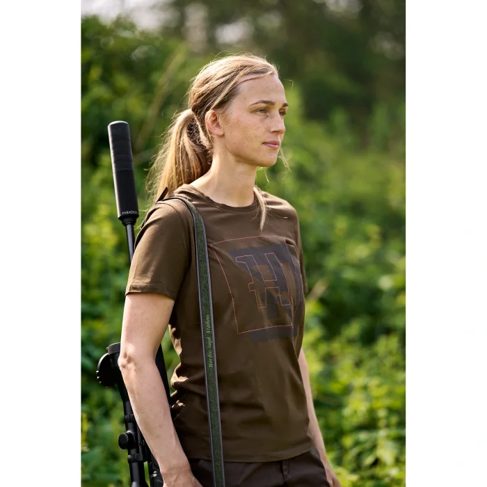 Koszulka damska HARKILA  H-logo S/S - Willow green (10962002900)