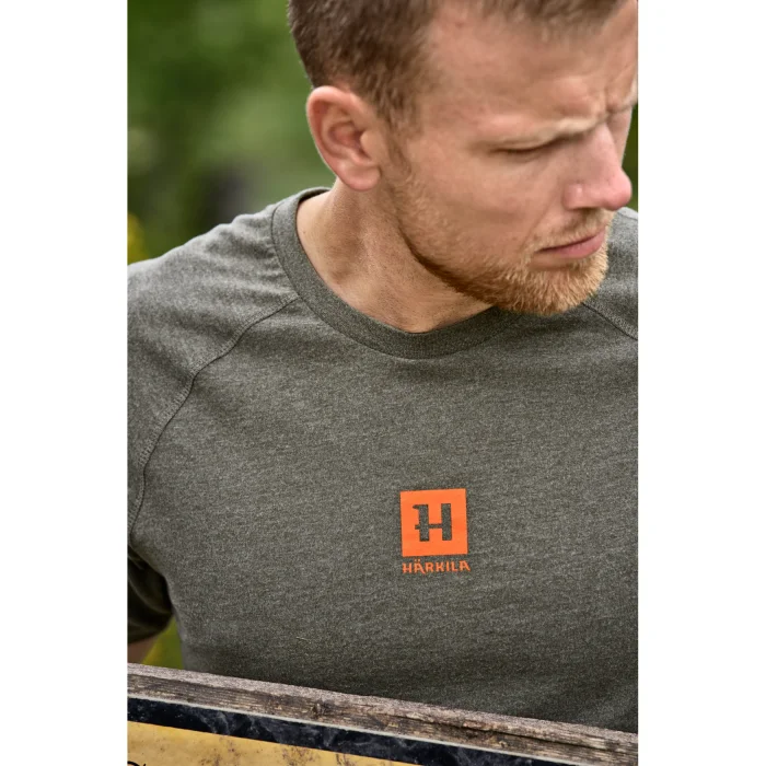 Koszulka HARKILA - Instinct S/S Green Melange (10965021300)
