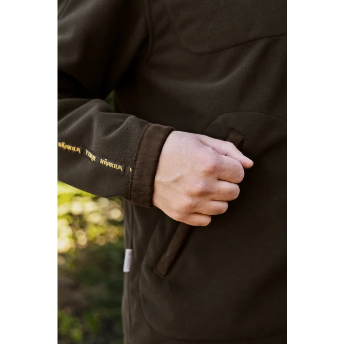 Polarowa kurtka dwustronna HARKILA Kamko Regal Reversible Fleece - Red/Brown GORE-TEX WINDSTOPPER (110720087)