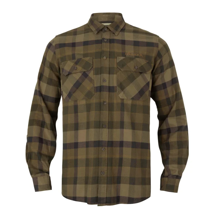 Koszula męska Harkila Asmund L/S - Beech green check (112010149)