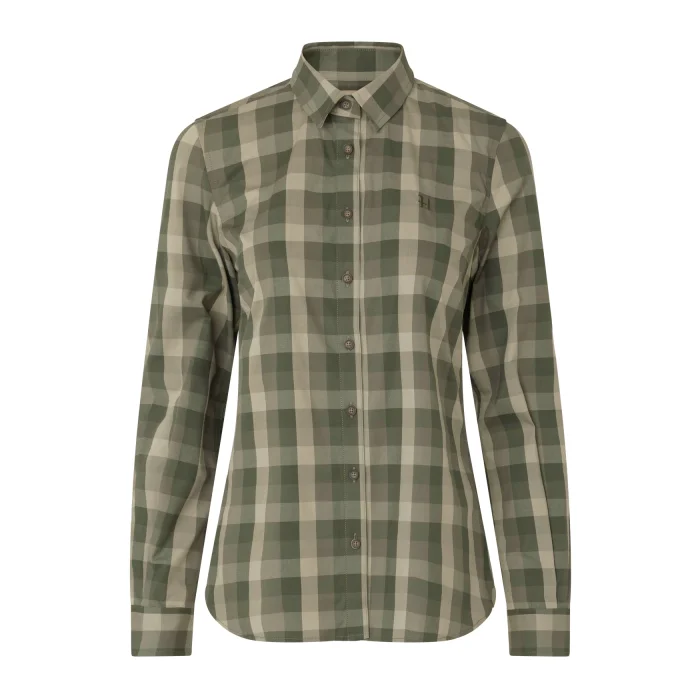 Koszula damska Harkila Akeena L/S - Forest night check (112160200)