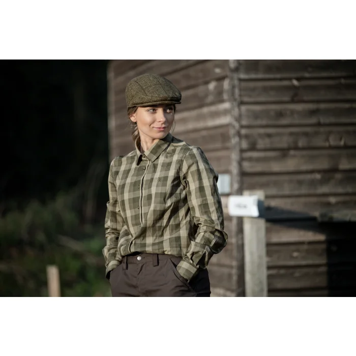 Koszula damska Harkila Akeena L/S - Forest night check (112160200)