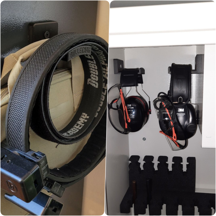 BULLETMAG - UCHWYT NA SŁUCHAWKI, OKULARY, PAS, PLECAK ITP. (ŚCIANA, DRZWI) - CZARNY