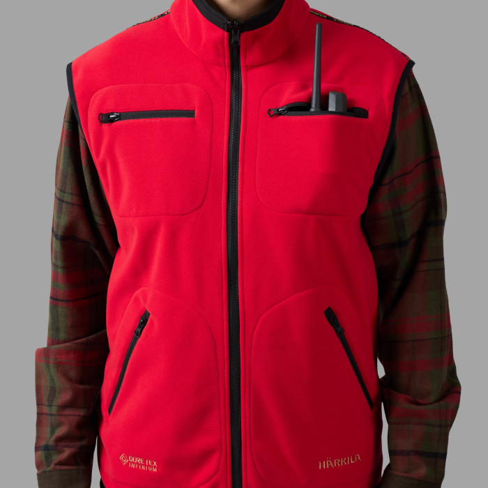 Kamizelka Harkila Kamko polar brązowy/czerwony (120114246)