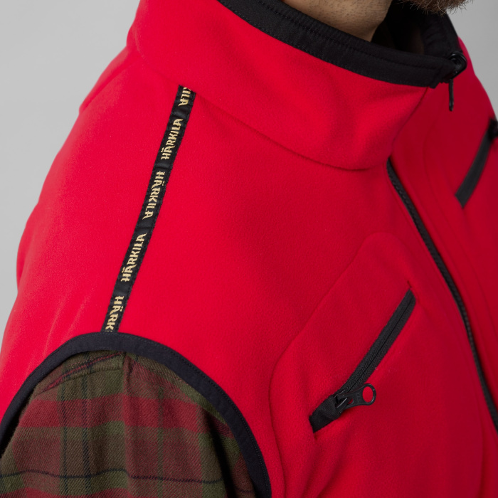 Kamizelka Harkila Kamko polar brązowy/czerwony (120114246)