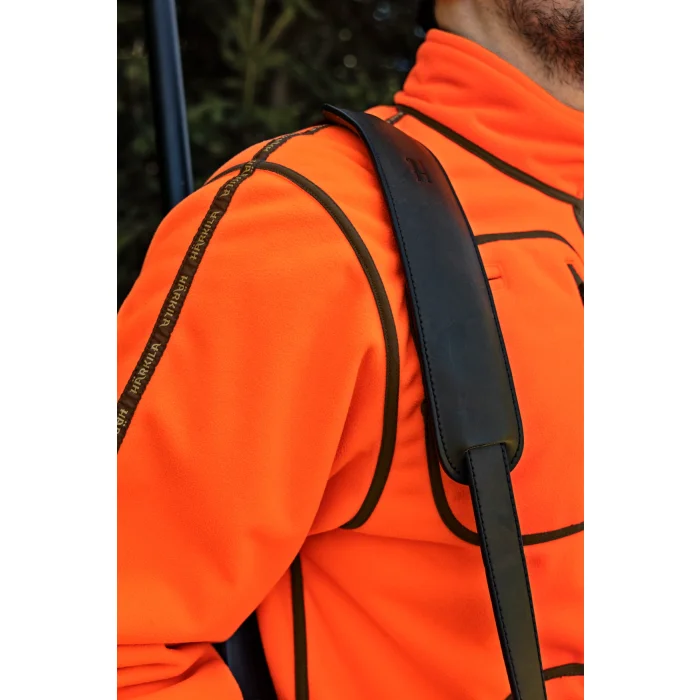 Polarowa kurtka dwustronna HARKILA Kamko Blaze rev. fleece - Orange blaze/Willow green GORE-TEX WINDSTOPPER (121933006)