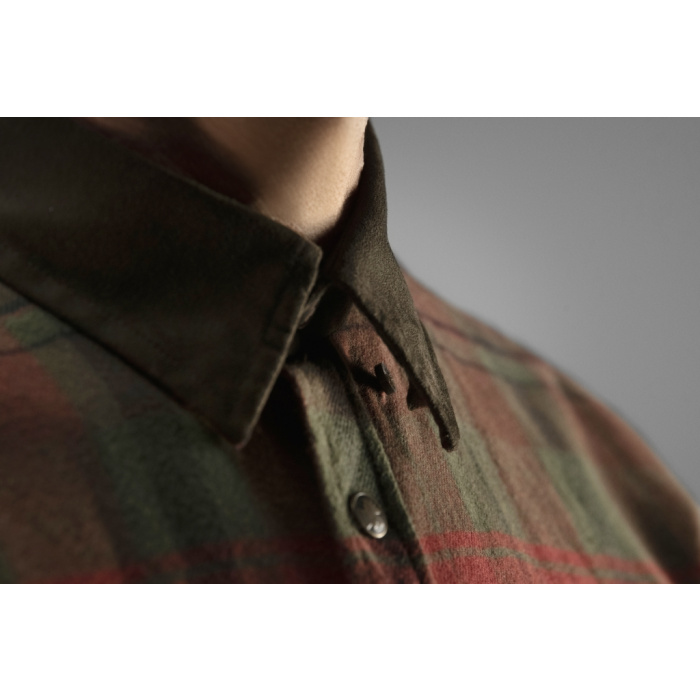 Koszula męska Harkila Pajala ciepła flanelowa - Red autumn check (140102055)