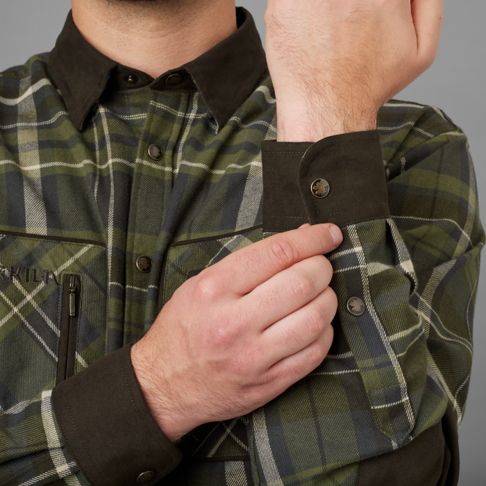 Koszula męska Harkila Pajala ciepła flanelowa - Olive check (140102073)