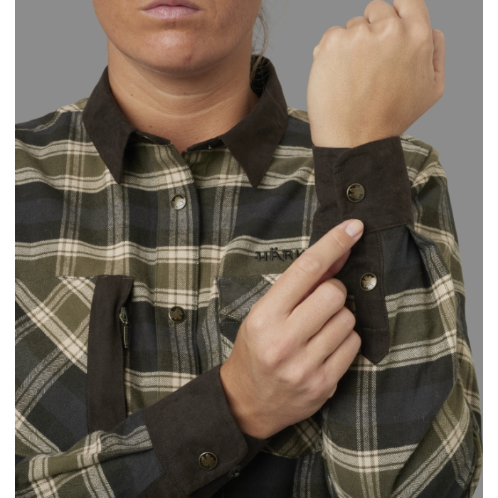 Damska koszula z długim rękawem Harkila Aivak oliwka 140112877