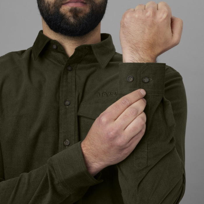 Koszula sztruksowa Harkila Kaldfjord Willow green - zielona (140113829)