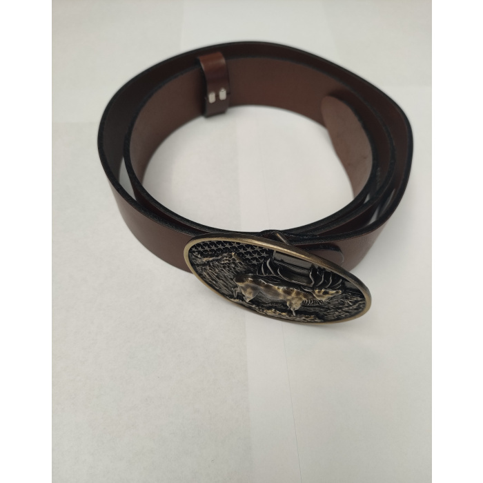 Pasek skórzany + klamra jeleń