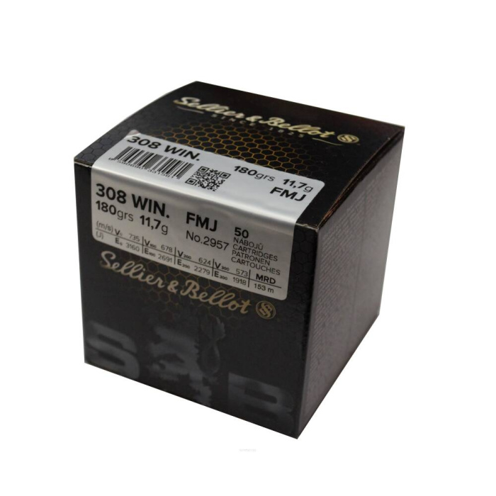Amunicja Sellier&Bellot .308 Win 11,7g / 180 grs FMJ - 50szt.