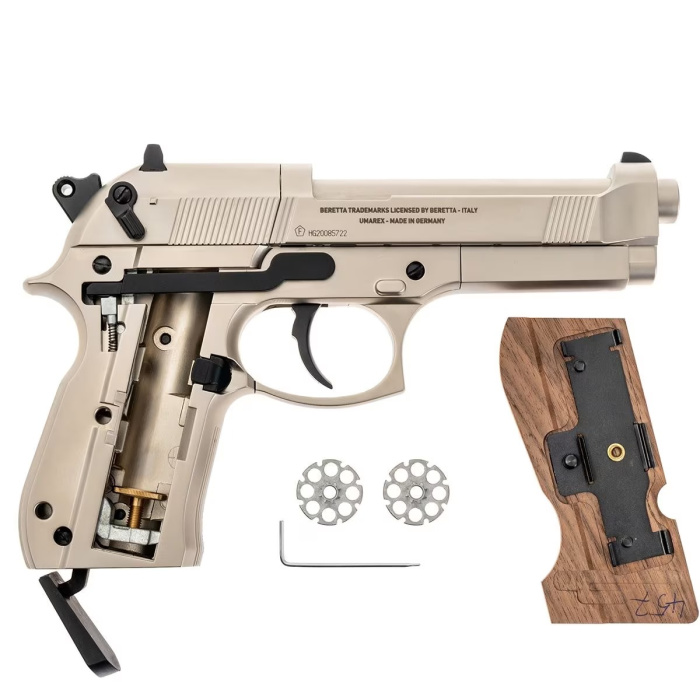 Wiatrówka Beretta 92 FS 4,5 mm Nickel/Wood