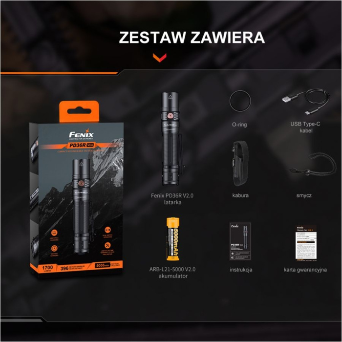 Latarka taktyczna LED Fenix PD36R V2.0