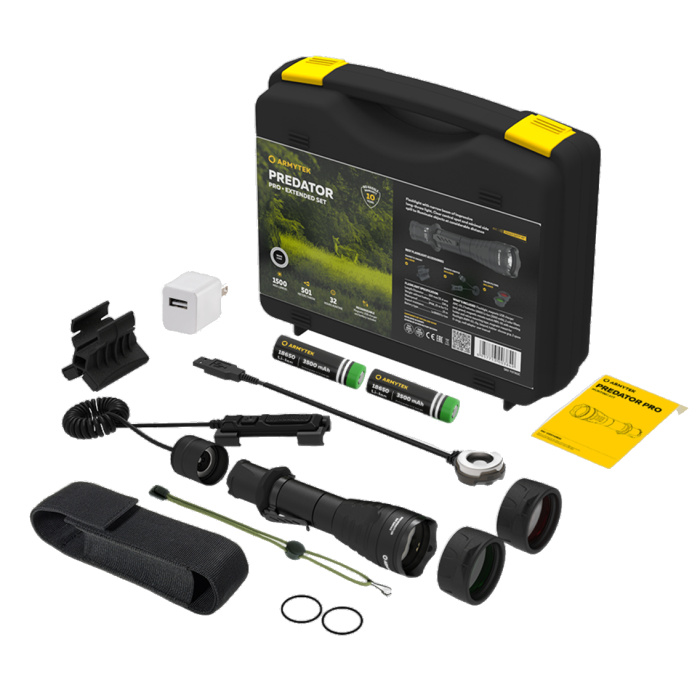 Latarka - Komplet myśliwski Armytek Predator Pro Magnet USB Extended Set