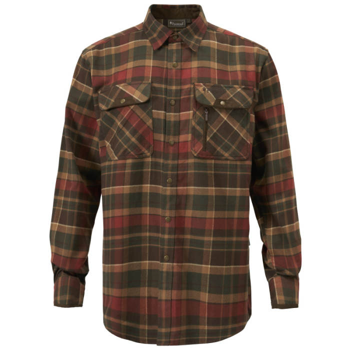 Koszula męska PINEWOOD PRESTWICK EXCLUSIVE 9428 - D.GREEN/D.TERRACOTTA