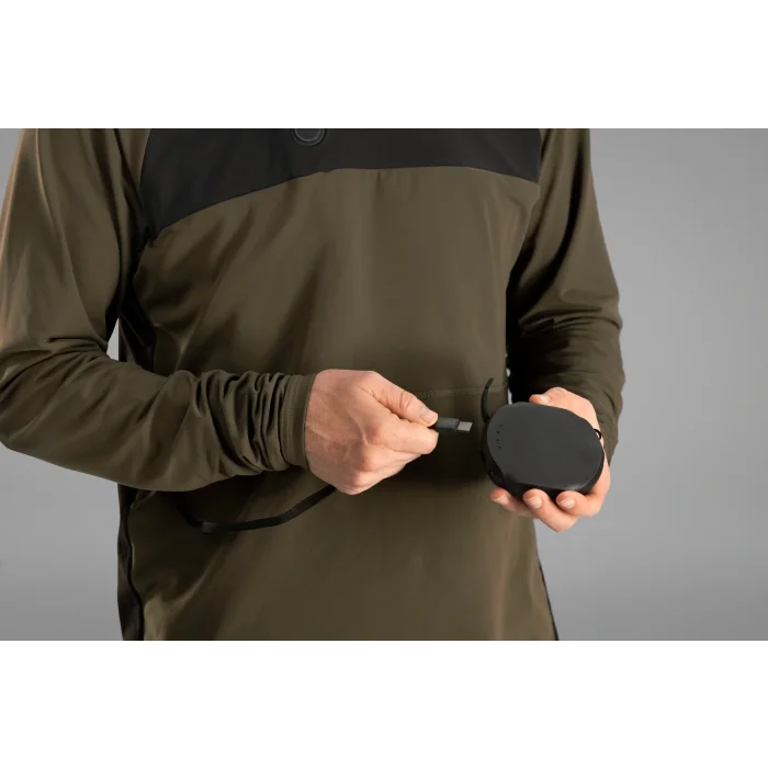 Koszulka termiczna podgrzewana Harkila Heat USB-C Willow green/Black (119730017)