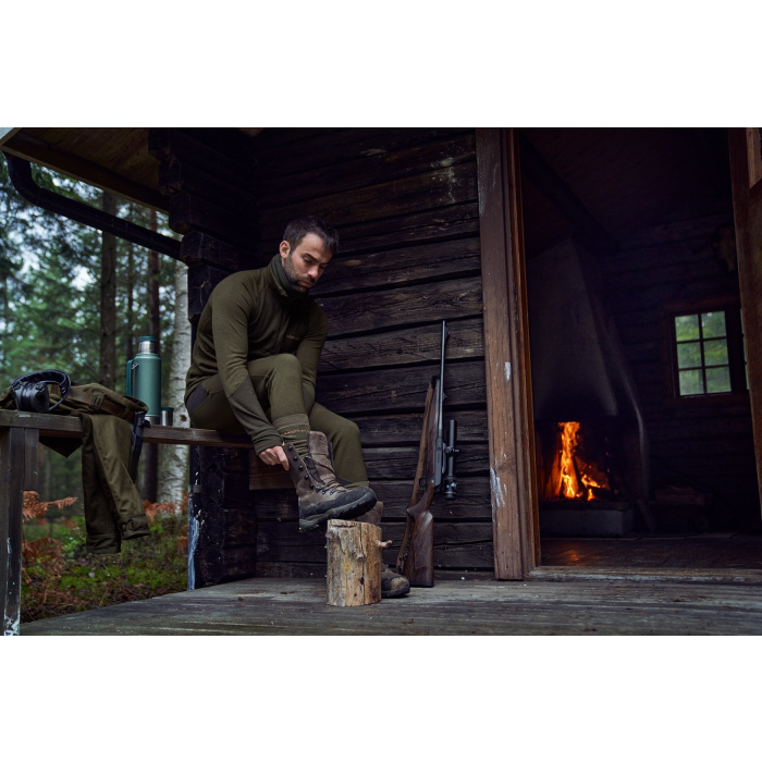 Podkoszulek Harkila base warm ZIP NECK willow green/shadow brown (200105663)