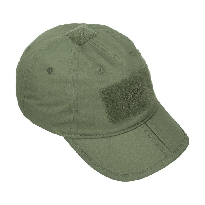 Czapka z daszkiem plus velcro Helikon Folding PoliCotton Ripstop Olive Green (CZ-BBF-PR-02)