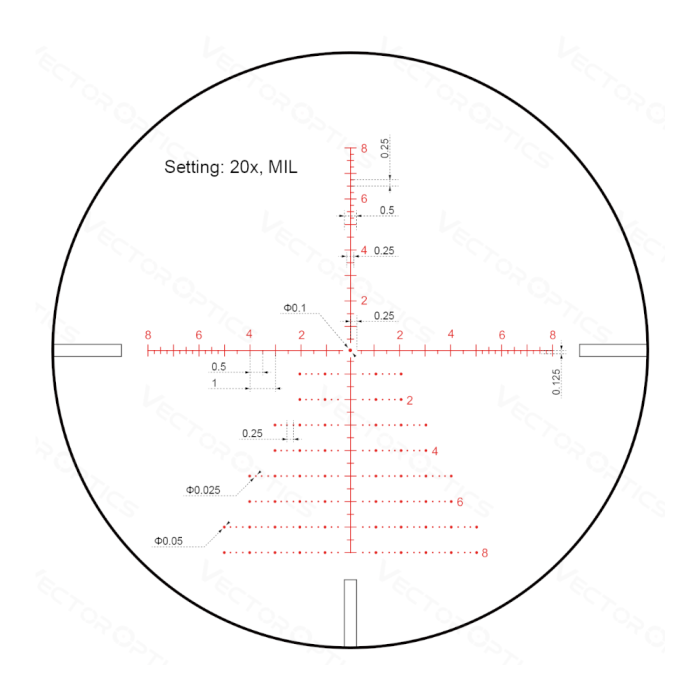 LUNETA VECTOR OPTICS CONTINENTAL X8 4-32x56 TACTICAL SFP