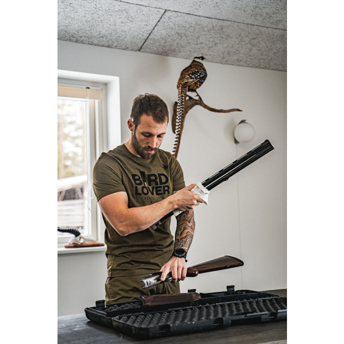 Koszulka SEELAND BIRD LOVER DARK OLIVE MELANGE (40349005600)