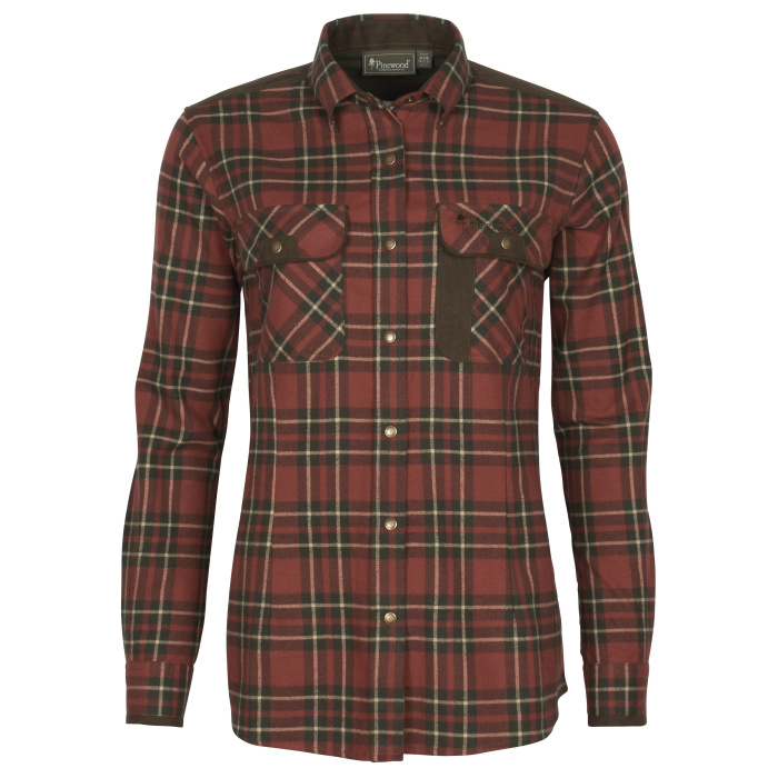 Koszula damska PINEWOOD PRESTWICK EXCLUSIVE 3428 - D.GREEN/D.TERRACOTTA
