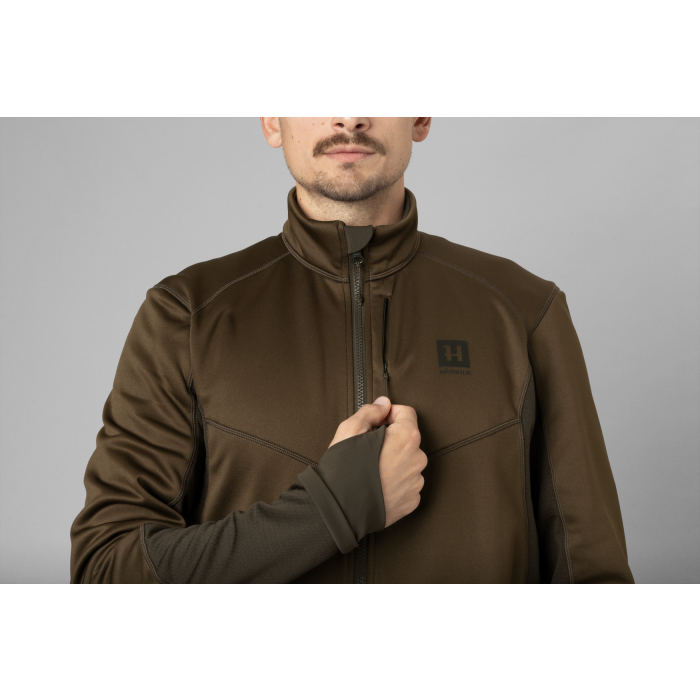 Kurtka Harkila Scandinavian fleece Willow green/Deep brown (102290018)
